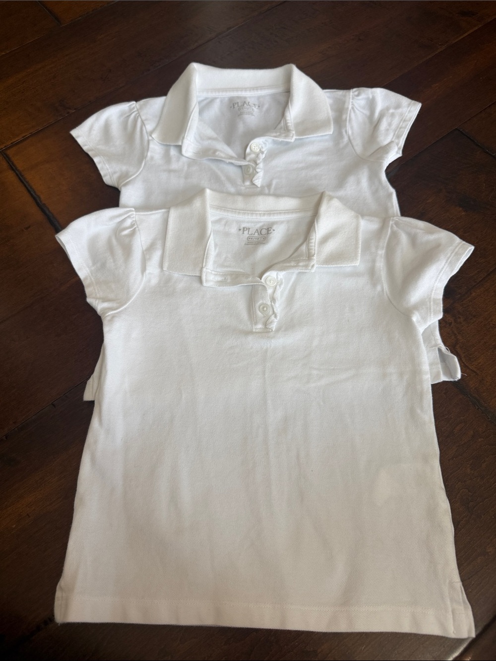 The Children's Place White Short-Sleeve Polo Tops - Girls (Set of 2)